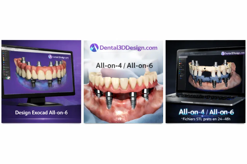 Exocad Design All-on-4 and All-on-6 - Dental3DDesign.com